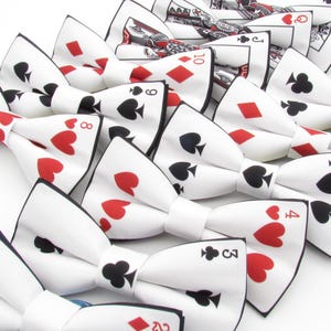 Nœuds papillon et boutons de manchette de cartes à jouer - Nœud papillon pour cartes de casino | Nœud papillon poker | Noeuds papillons insolites | Voyage à Las Vegas | Nœud papillon du marié | Mariage au casino |