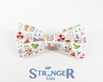 Science Patterned Bowtie - Chemistry Biology Physics | Scientist | Atom | DNA Research | Quirky Bowties | Adult Bowties | Elements