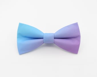 Blue and Pink Ombre Fade Bowtie - Pale Pink and Bright Blue Bowties | Men's Bowtie | Serene | Wedding Bowtie | Boys Bowties | Baby Blue |