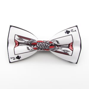 Papillon con carta da gioco Jack di fiori - Papillon da casinò / Carte da gioco / Papillon da uomo / Papillon da poker / Papillon insoliti / Matrimonio a Las Vegas /