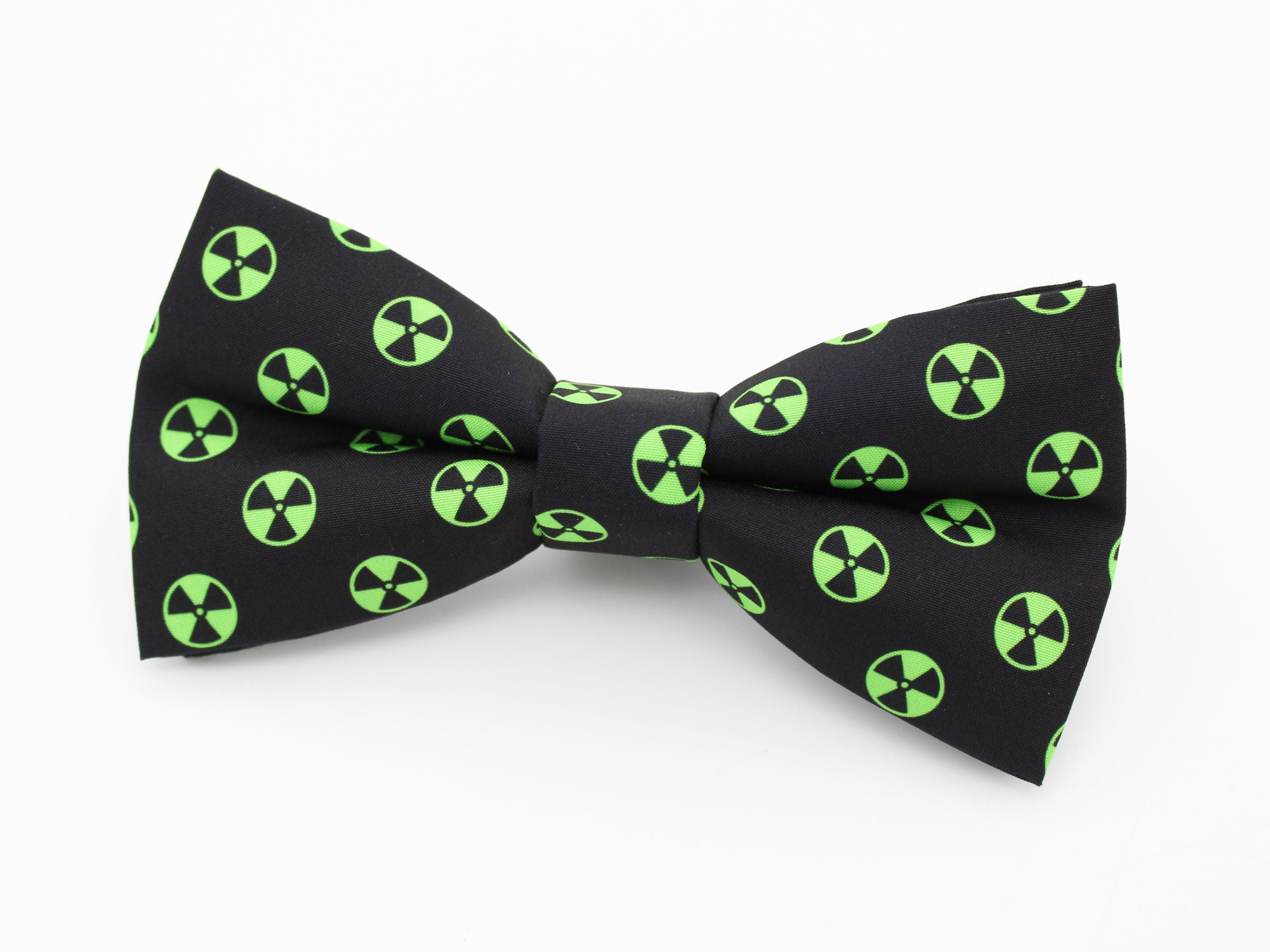 Radioactive Bowtie - Toxic Green Symbol Print | Geeky Formalwear