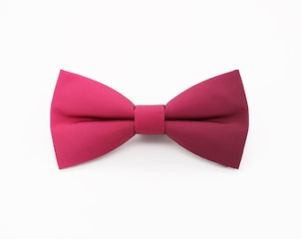 Berry Ombre Bowtie Set - Raspberry Wine Wedding Gift | Handmade Gradient Bow Tie | Burgundy Formal Accessory | Modern Statement Style