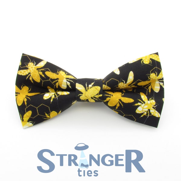 Honey Bee Bowtie - Wasp | Hive | Honeycomb | Insect Bowties | Animal | Adult Bowties | Colony | Child Bowties |