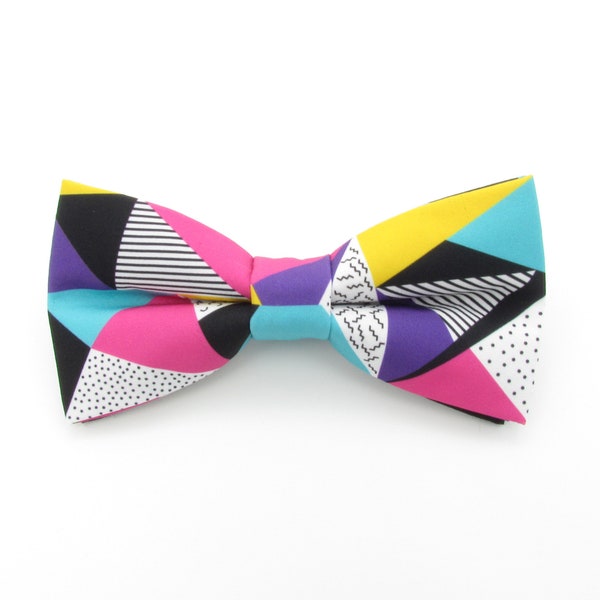 80's Funky Retro Pattern Bowtie - Eighties Pop Art Bowtie | Nineties Geometric Bowties | 90's | Themed Bowties | Fun bowtie by Stranger Ties