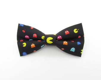 Retro Pixel Arcade Bowtie Set - Retro Game Bowtie | Men's Bowties | Unusual Bowties | Boys Bowtie | 8-bit Cufflinks | Arcade Pocket Square