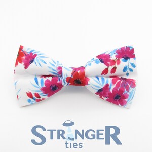 Colourful Floral Bowtie - Watercolour Flowers | Pink Red and Blue | Unusual Bowties | Summer Wedding | Elegant Bowtie | Formal | Mens Bowtie
