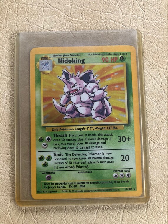 Rare Collector Cards Pokemon Nidoking 1995 Etsy Rare Collector Cards Pokemon Nidoking 1995 Etsy
