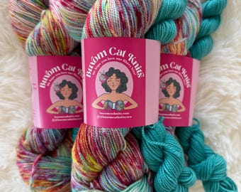Puffball Plump Sock Set Hand Dyed Yarn