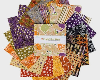 Fright This Way Batiks Fabric Squares: Riley Blake 10" Layer Cake, 42 Pcs