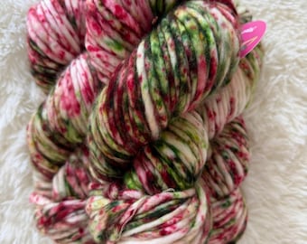 Cranberry Glitz Big Super Bulky Hand Dyed Yarn 150 Grams