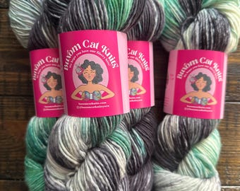 GLACIER DK Single Ply Hand Dyed Yarn Superwash Merino