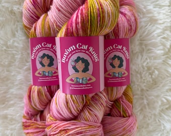 Cheery Cherry Tough Sock Yarn Hand Dyed