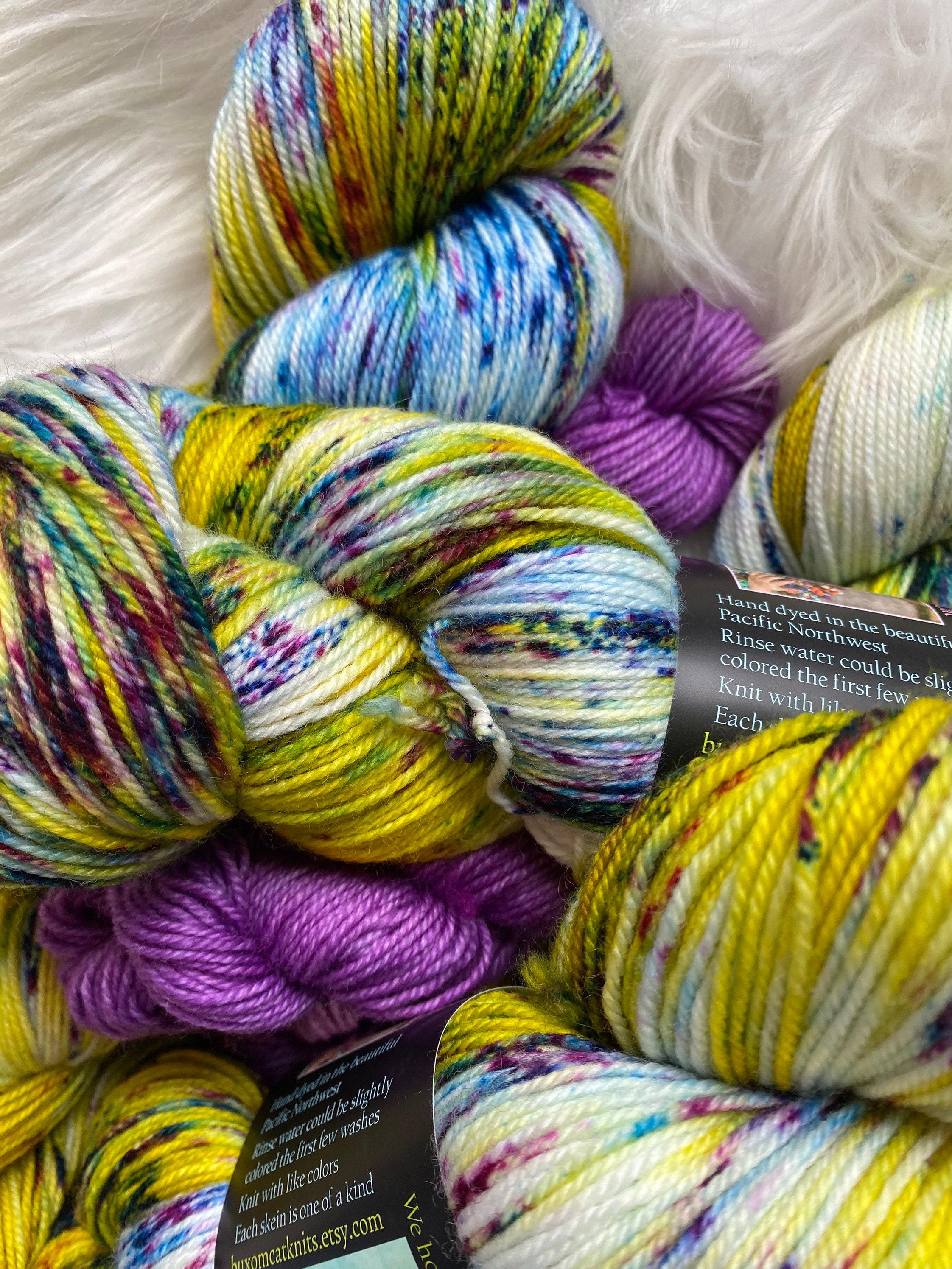 special dyed multicolor yarn rainbow hand