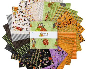 Ghoul Friend Fabric Stacker: Riley Blake 10" Squares, 42 Pcs