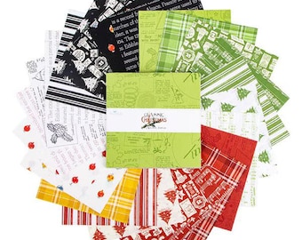 Classic Christmas Fabric Squares: Riley Blake 10" Stacker, 42 Pcs