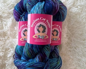 Evening Mist Plump Sock  Hand Dyed Yarn