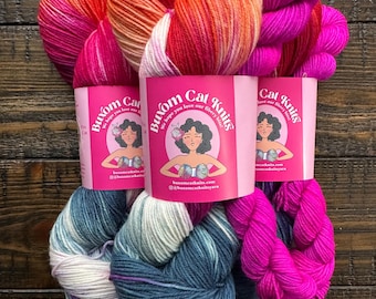 SLOW BURN Family Sock Set 4ply Hand Dyed Yarn, Indie Dyed, Socks, Sweaters, Shawls