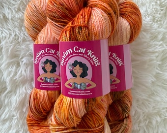 Pumpkin Pie Plump Sock Hand Dyed Yarn
