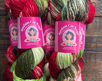 MISTLETOE DK Single Ply Hand Dyed Yarn Superwash Merino