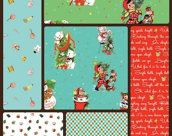 Jingle Bells by Lindsay Wilkes half yards fabric bundle by Riley Blake Sale Clearance Christmas