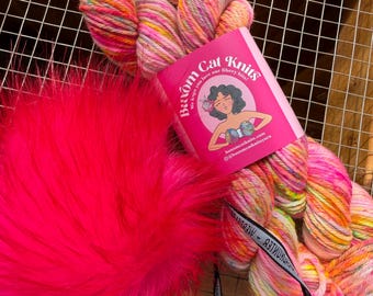Freckled Hat Set Worsted Weight Yarn Pm