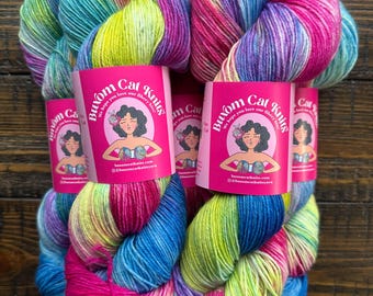 FRUIT PUNCH Tough Sock Hand Dyed Sock Yarn socks shawls hats indie dyed