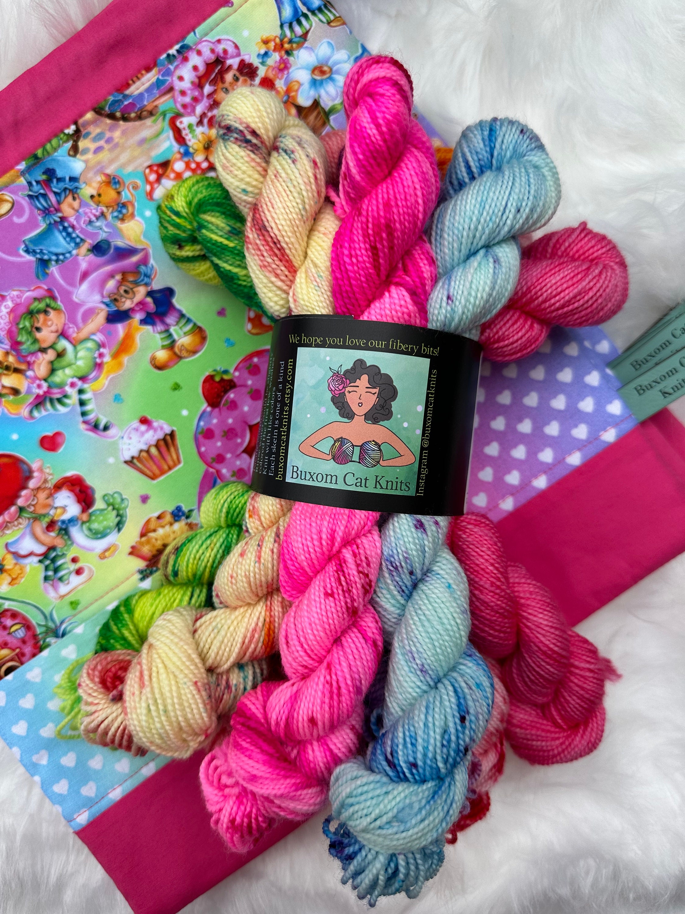 Strawberry Shortcake and Friends Mini Skein Yarn Gift Bundle