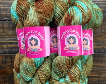 PATINA RUST Tough Sock Hand Dyed Sock Yarn socks shawls hats indie dyed