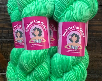 MINT DK Single Ply Hand Dyed Yarn Superwash Merino