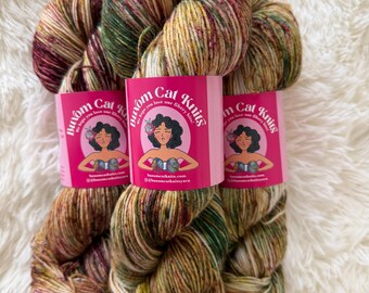 Plum Sage Tough Sock Yarn Hand Dyed