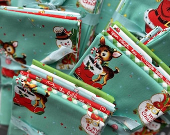 Jingle Bells Fabric Bundle, Riley Blake Half Yards