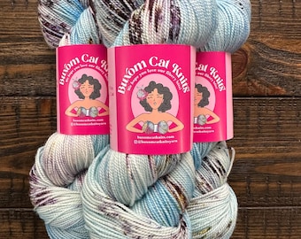 CRISP MORNING FROST Plump Sock 2ply Hand Dyed Yarn, Indie Dyed, Socks, Sweaters, Shawls