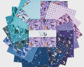 Celtic Cats Fabric Squares: Riley Blake 10" Stacker, 42 Pcs