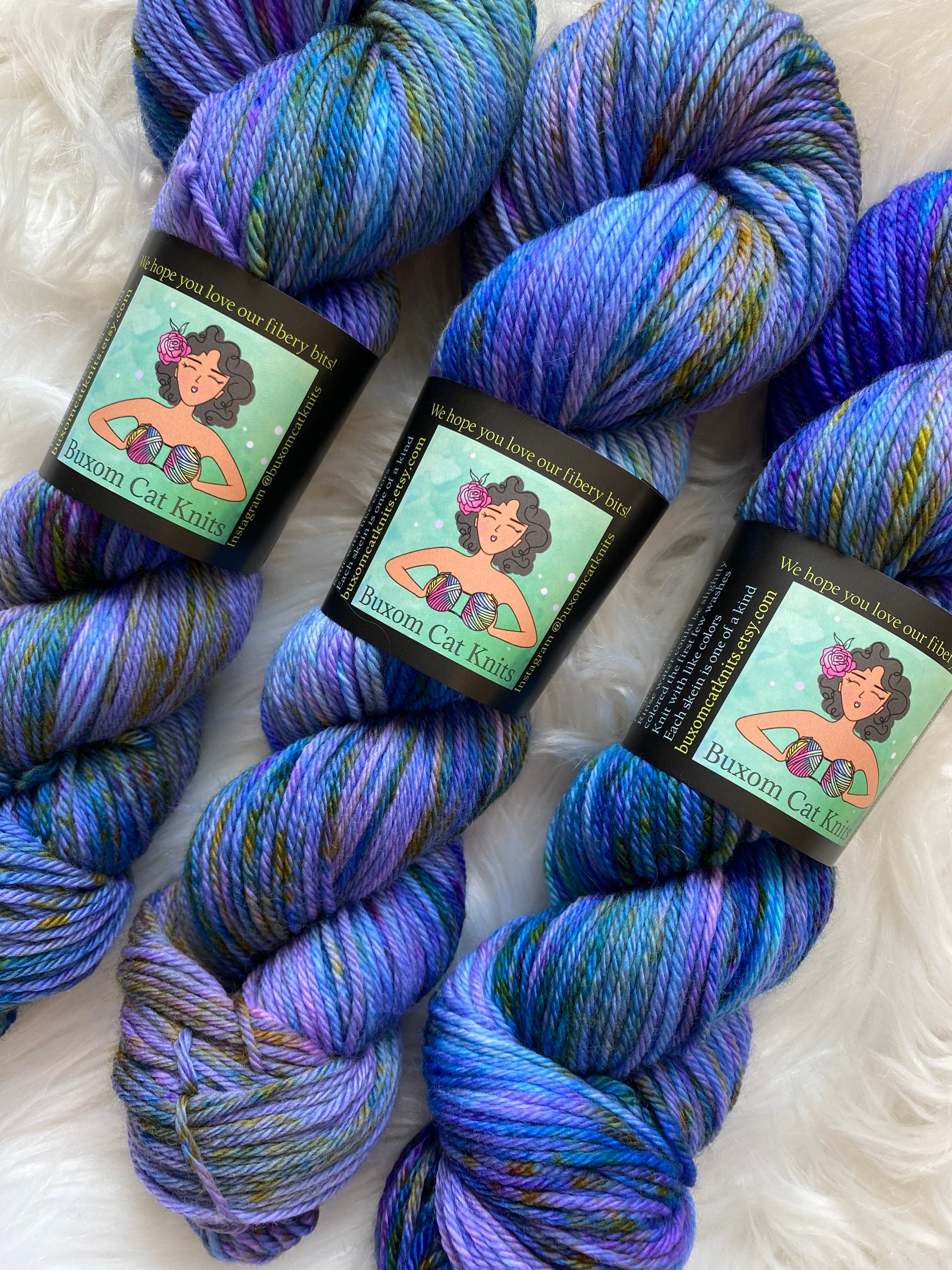 WICKED Buxom Cat Worsted weight hand dyed yarn