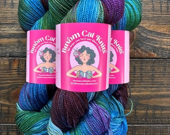 SEA MONSTER Plump Sock 2ply Hand Dyed Yarn, Indie Dyed, Socks, Sweaters, Shawls