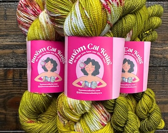 GRASSHOPPER Plump Sock Set 2ply Hand Dyed Yarn, Indie Dyed, Socks, Sweaters, Shawls