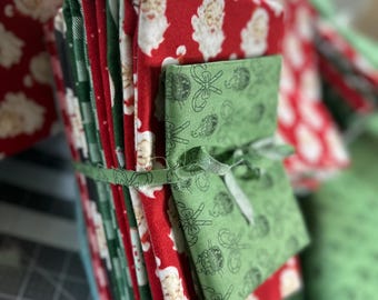 Old Fashioned Christmas Curated Riley Blake Fabric Flannel Bundle Sale Christmas in July Sale Clearance Destash