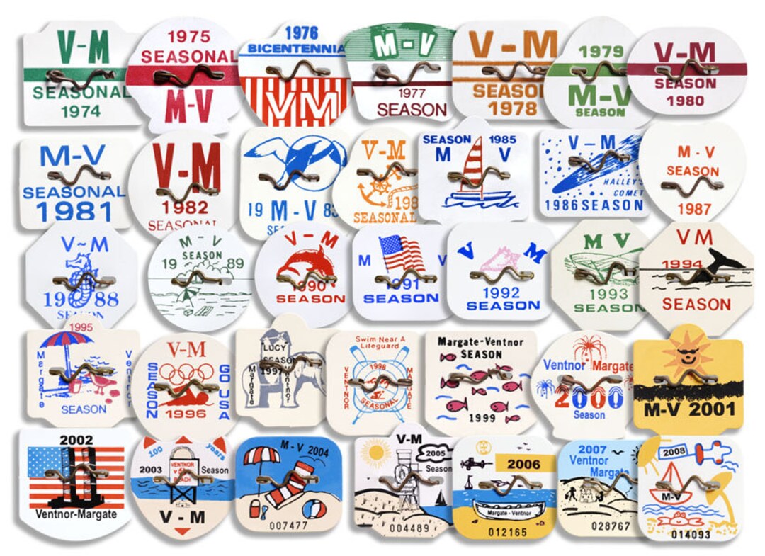 35 Years of Margateventnor, NJ Beach Tags. 706 Etsy