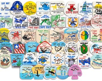 Etichette della spiaggia di Cape May, NJ. (904)