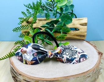 Supernatural, Hair ties, Supernatural accessories, Sam and Dean, Castiel, Angel, hair accessories for little girls and women