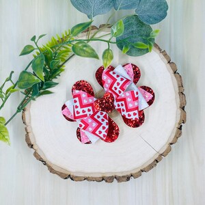 Valentine’s Day Hair Bow, Heart Hair Bow, Hair Bow, Valentine’s Day Gift, Clip de cheveux, clip de cheveux de petite fille, clip de cheveux de jour de Valentines