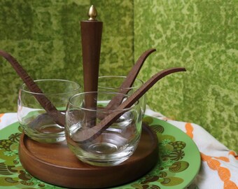 MCM Teak Condiment Set Woodland Studios