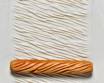 HR-001 Pottery Hand Roller - Diagonal Ridges