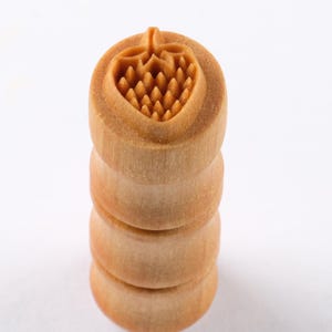 Scs-217 Kleiner Runder Holz Stempel - Erdbeere