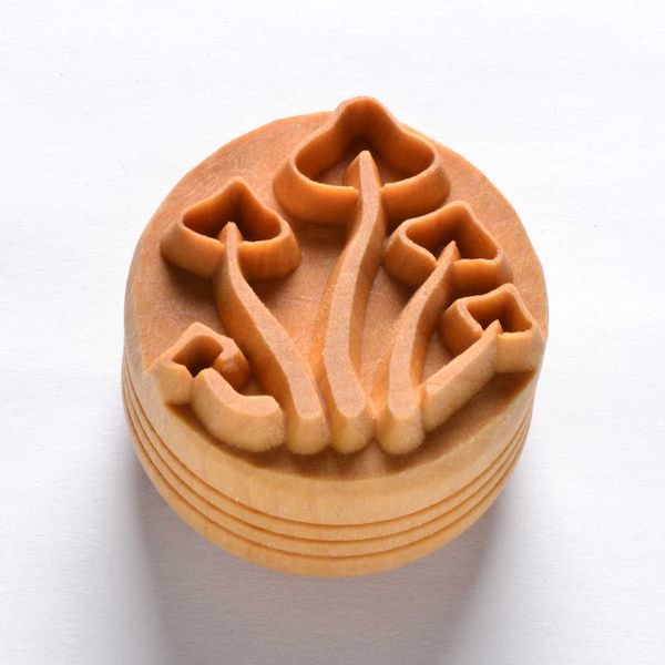 Scl-090 Large Round Stamp - Mushrooms