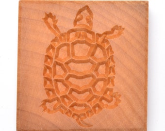 Ssl-084 Large Square Stamp - Turtle