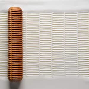 BHR-148 Big Pottery Hand Roller - Vertical Layered Lines
