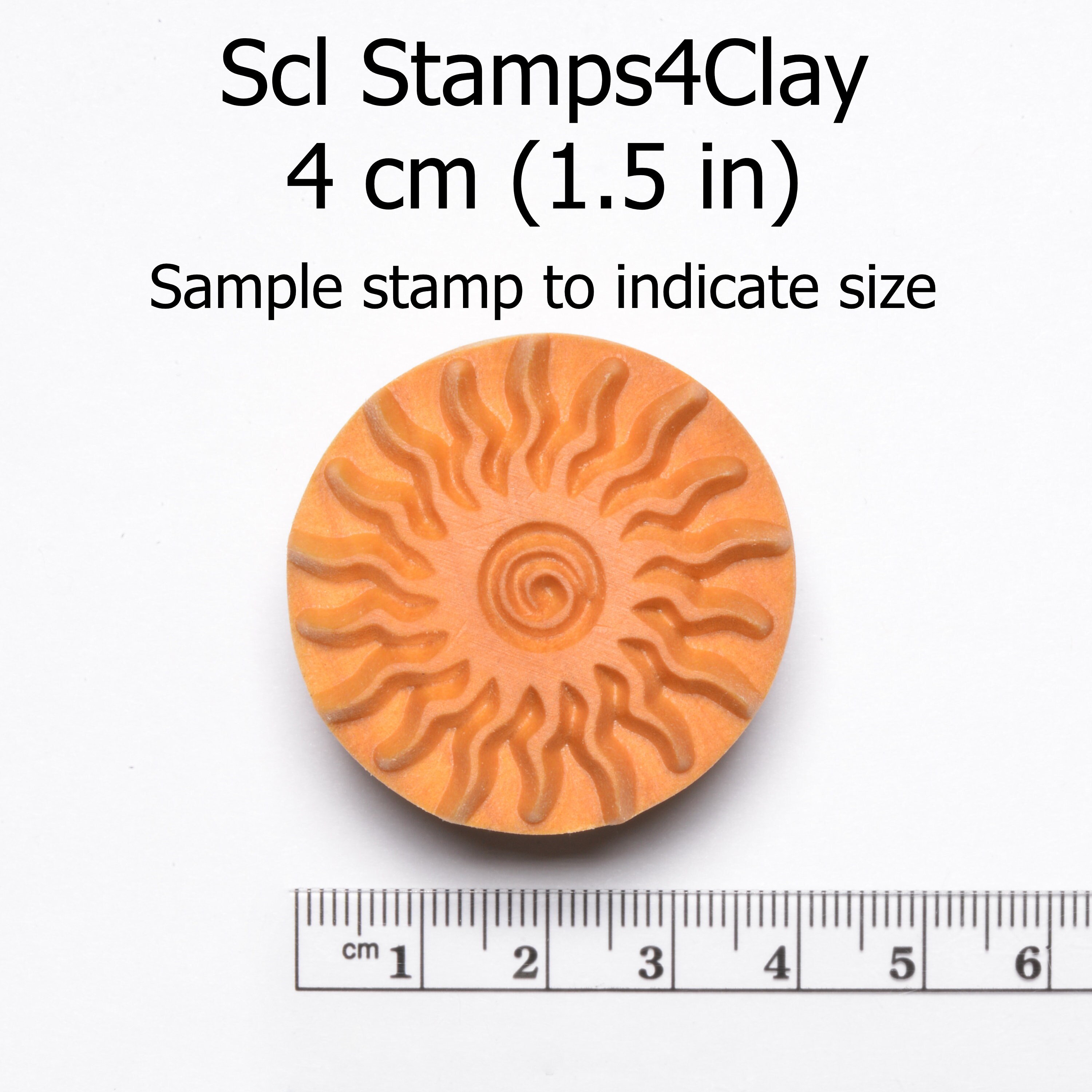 SCL-067 - Dog Paw Large Round Stamp by MKM Pottery Tools