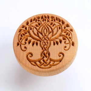Scxl-056 Extra Large Round Stamp - Celtic Tree