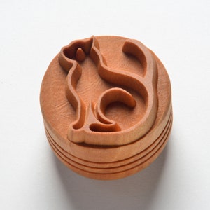 Scl-125 Large Round Stamp - Cat